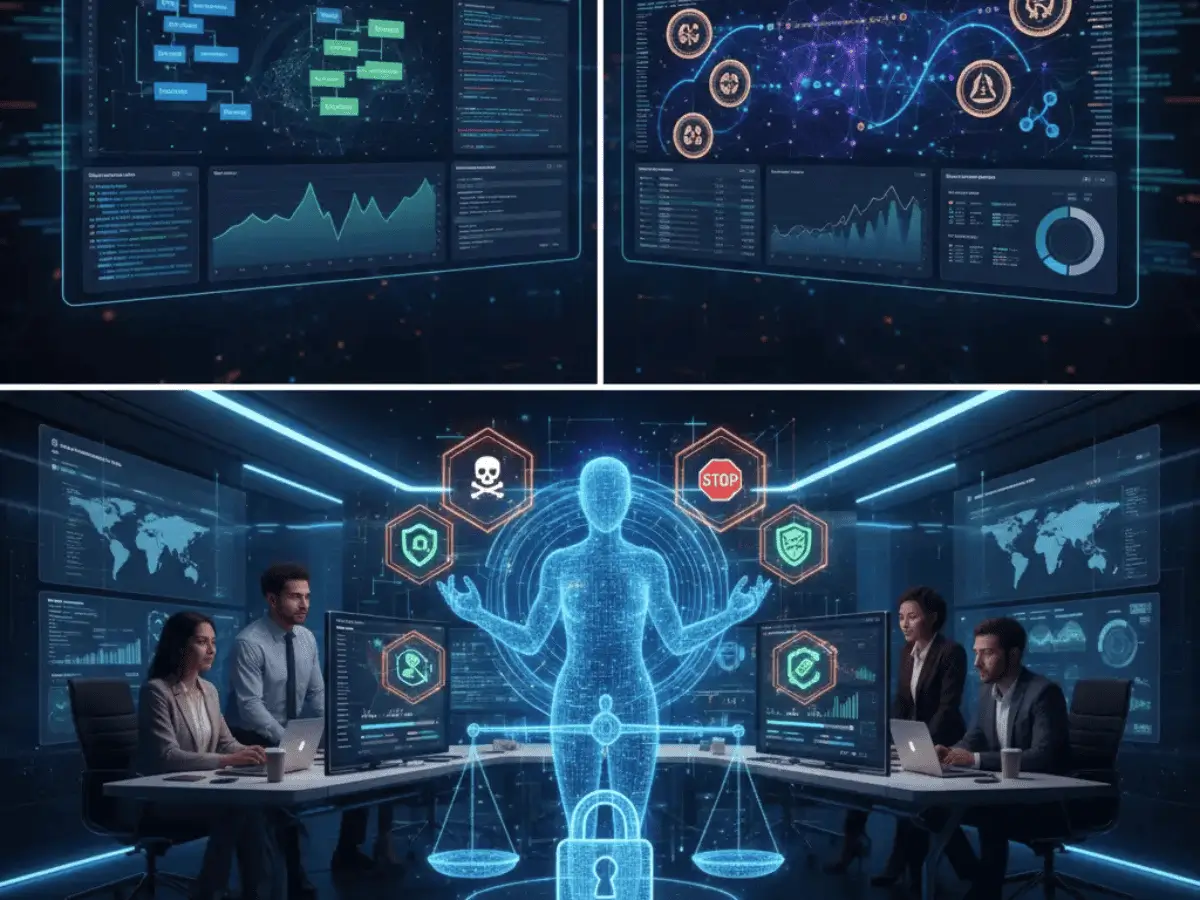 Governance and risk management system for autonomous AI agents crypto