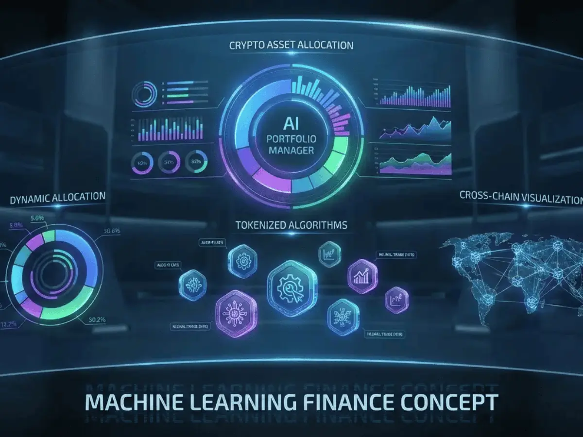 AI portfolio manager using tokenized algorithms for automated crypto asset allocation