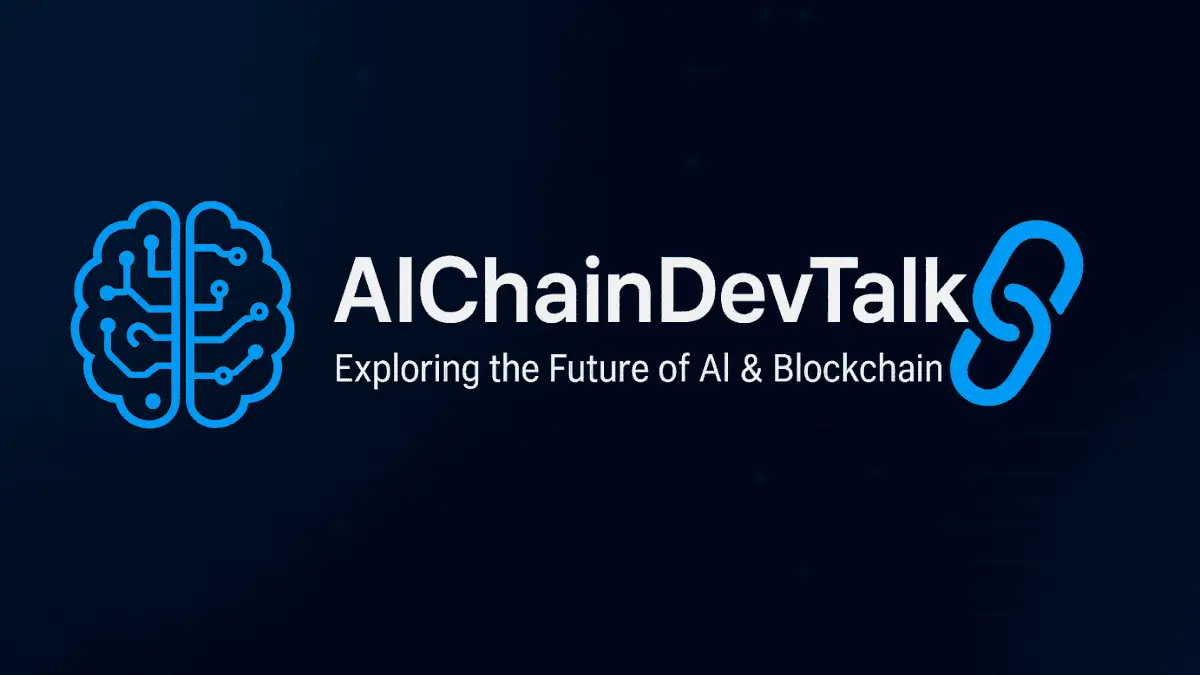 Comprehensive AI and blockchain technology insights dashboard showing data connectivity and neural networks for digital transformation by AIChainDevTalk